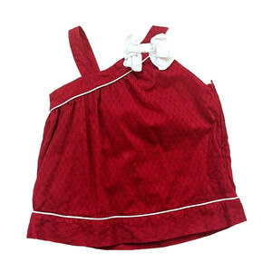 Gymboree Girls 6 Red Bow Tank Top Valentines Holiday